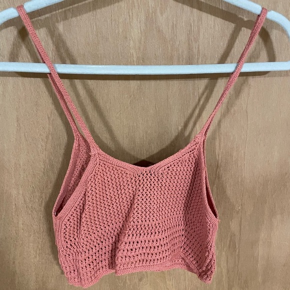 #46- STREETWEAR SOCIETY-Orange knit crop tank - Picture 2 of 3